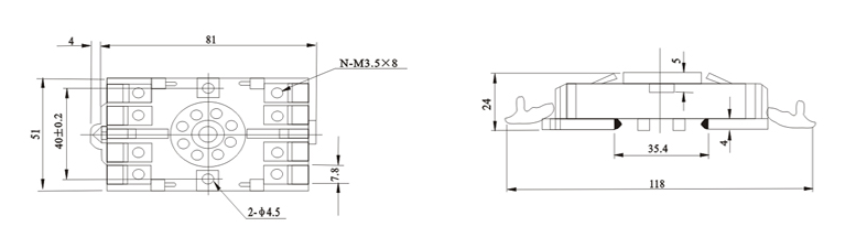 Relay socket P2CF-08,P2CF-08 - China Manufacturer and Supplier ...